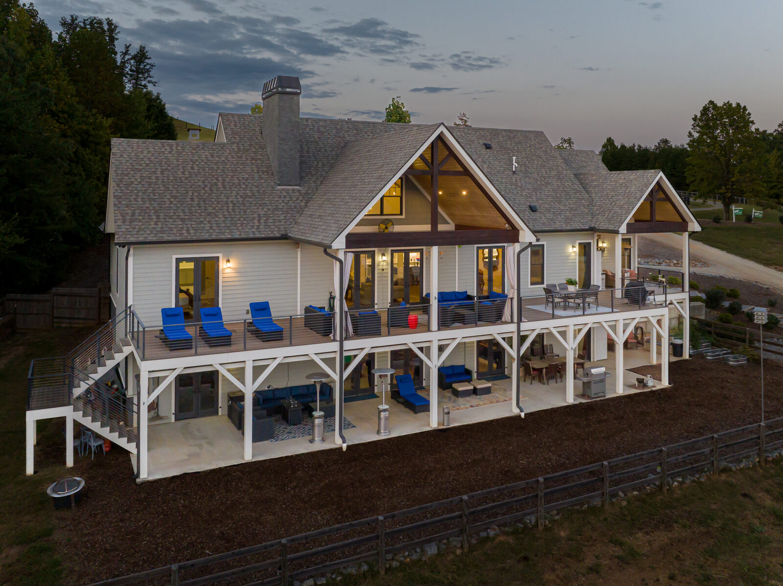The Lodge at Stout Stables - twilight view