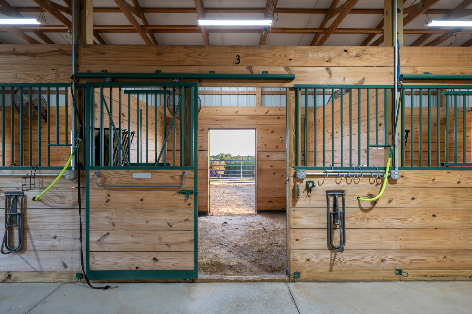 Horse stall interior
