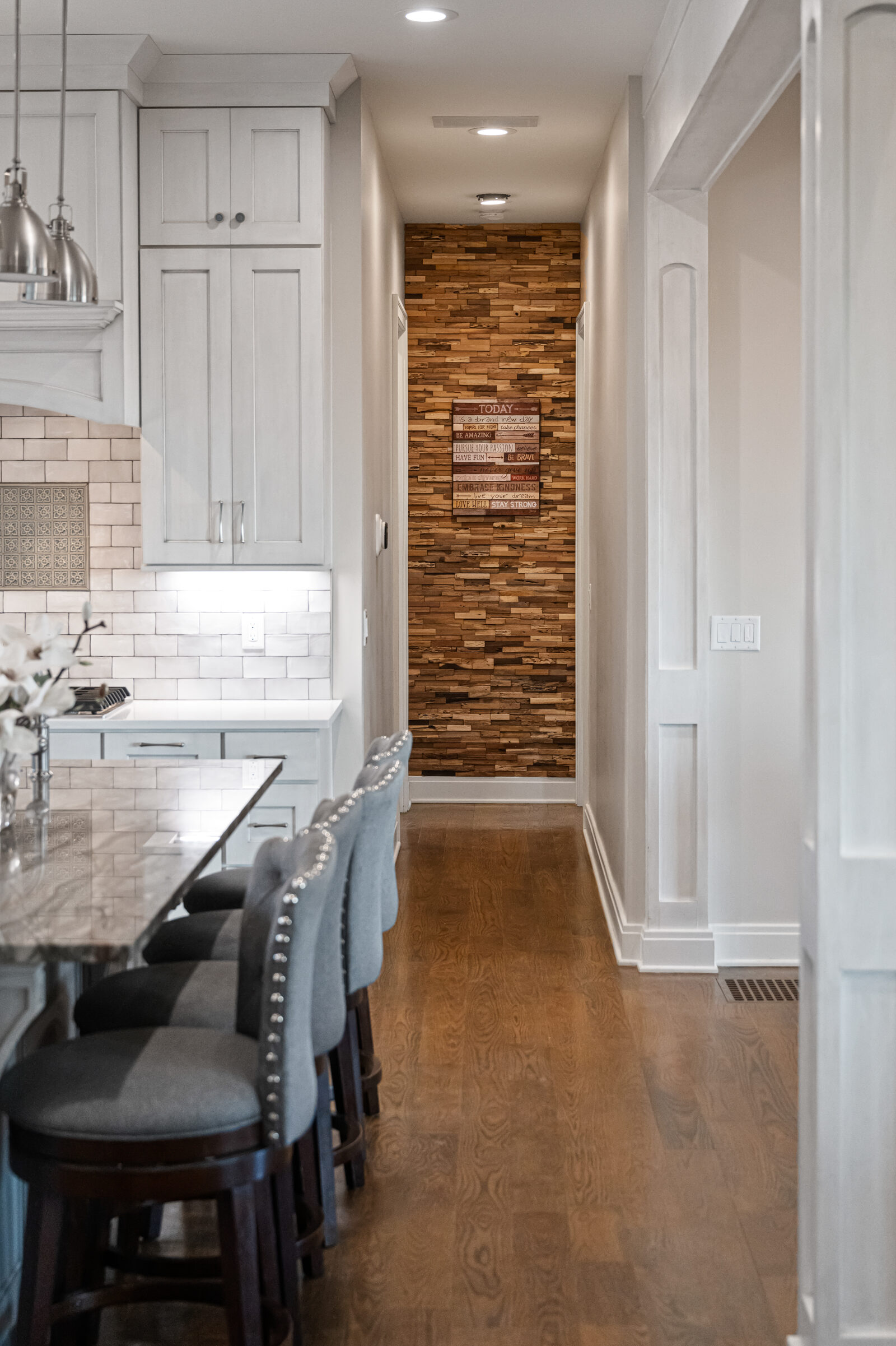 Lodge kitchen and hallway
